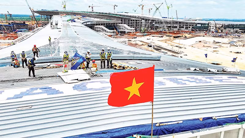 Thi công nhà ga hành khách sân bay Long Thành.