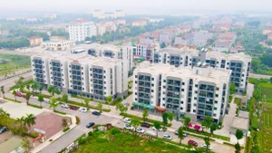 Khu nhà ở xã hội tại khu đô thị mới Thanh Lâm - Đại Thịnh 2, huyện Mê Linh, Hà Nội.