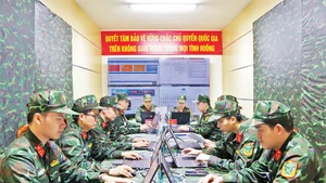 Lực lượng Trung tâm 186, Bộ Tư lệnh 86 (Bộ Quốc phòng) tham gia diễn tập về an toàn thông tin, bảo vệ chủ quyền quốc gia trên không gian mạng. (Nguồn: Bộ Tư lệnh 86) 
