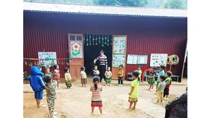 Điểm Trường mầm non Hoa Hồng. 