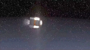 Hình ảnh mô phỏng vệ tinh sản xuất chất bán dẫn. Ảnh: SPACE TIME