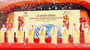 Lễ khởi công dự án đầu tư xây dựng nhà ở Khu đô thị mới khóm 5, phường 1, thành phố Cà Mau.