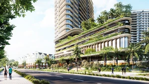 Không gian cảnh quan của tổ hợp khách sạn cũng được chú trọng với hình thái kiến trúc xanh, mang đậm bản sắc văn hóa miệt vườn miền Tây Nam Bộ.