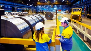 Thép của châu Âu là một mặt hàng bị Mỹ áp thuế nhập khẩu cao. Ảnh: REUTERS