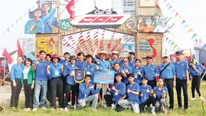 Hội trại thu hút hơn 1.000 đoàn viên, thanh niên. (Ảnh K.N)