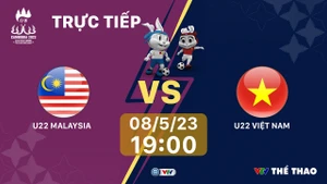 Trực tiếp U22 Việt Nam gặp U22 Malaysia