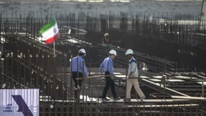 Công trường xây dựng giai đoạn 2 của Nhà máy điện hạt nhân Bushehr của Iran ở Bushehr, miền nam Iran, vào ngày 10/11/2019. (Ảnh: XINHUA)