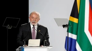 Tổng thống Brazil Lula da Silva phát biểu tại Hội nghị Cộng đồng các quốc gia Mỹ Latin và Caribe (CELAC) lần thứ 9 vừa khép lại ở Honduras. (Ảnh: Tân hoa xã)
