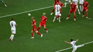 Đan Mạch không thể có niềm vui trọn vẹn trước Slovenia trong trận ra quân EURO 2024. (Ảnh Reuters)