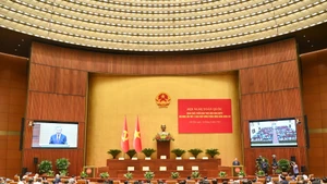 Tổng Bí thư Tô Lâm phát biểu chỉ đạo tại Hội nghị toàn quốc quán triệt Nghị quyết Hội nghị Trung ương 11 khóa XIII ngày 16/4. Ảnh: DUY LINH