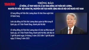 Thông báo lễ viếng, lễ truy điệu và lễ an táng đồng chí Trần Đức Lương