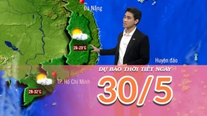 [Video] Dự báo thời tiết ngày 30/5/2025: Mưa có xu hướng giảm dần