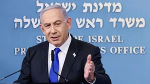 Thủ tướng Israel Benjamin Netanyahu phát biểu trong cuộc họp báo ở Jerusalem, ngày 7/2/2024. (Ảnh: THX/TTXVN)