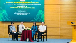 Các diễn giả trao đổi trong hội thảo. (Ảnh: HNV)