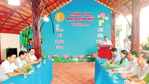 Lễ ra mắt “Không gian Đại đoàn kết” tại xã Hòa An, thành phố Cao Lãnh.