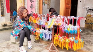 Du khách Việt say mê lựa chọn tú cầu như một món quà quý gửi tặng người thân yêu.