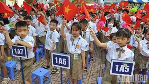 Học sinh tiểu học Hà Nội. (Ảnh: ĐĂNG KHOA)