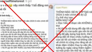 Thông tin "lộ đề" lan tràn trên mạng (Ảnh: Bộ Giáo dục và Đào tạo)