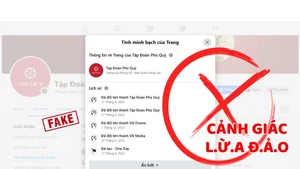 Một fanpage giả mạo thương hiệu Phú Quý để lừa đảo.