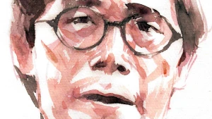 Ký họa chân dung nhà thơ Bế Kiến Quốc của họa sĩ Đỗ Hoàng Tường.