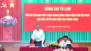 Tổng Bí thư Tô Lâm chủ trì buổi làm việc với Ủy ban Kiểm tra Trung ương. (Ảnh: Đăng Khoa)