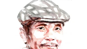 Ký họa chân dung nhà thơ Chu Hồng Tiến của họa sĩ Đỗ Hoàng Tường.