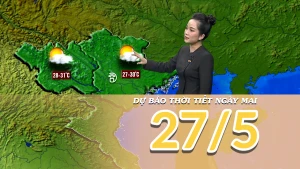 [Video] Dự báo thời tiết đêm nay và ngày mai 27/5/2025: Mưa có xu hướng giảm dần