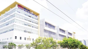 Bệnh viện Truyền máu huyết học tại cụm y tế Tân Kiên, huyện Bình Chánh, Thành phố Hồ Chí Minh.