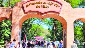 Du khách tham gia lễ hội Gò Tháp.