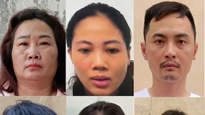 Nhóm đối tượng bị khởi tố về tội “Che giấu tội phạm” trong vụ án mua bán, vận chuyển ma túy quy mô lớn tại tỉnh Quảng Ninh (từ trên xuống dưới, từ trái qua phải): Ngô Thị Thơ, Nguyễn Thị Hạnh, Bùi Xuân Hiến, Lò Văn Minh, Nguyễn Thị Hoài Thương và Triệu Thị Hiền. Ảnh: BÁO CÔNG AN NHÂN DÂN. 