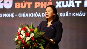 Bà Hồ Thị Quyên, Phó Giám đốc Trung tâm Xúc tiến thương mại và đầu tư Thành phố Hồ Chí Minh phát biểu tại hội nghị.