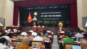 Kỳ họp thứ 20 Hội đồng nhân dân Thành phố Hồ Chí Minh. Ảnh Thế Anh