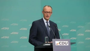 Tân Thủ tướng Đức Friedrich Merz. (Ảnh: THX/TTXVN)