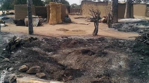 Hiện trường một vụ tấn công tại làng Kawuri, bang Borno (Nigeria).