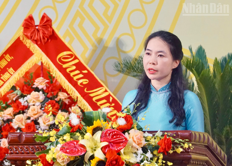 Đồng chí Dương Thị Huyền Phương, Bí thư Đảng ủy phường Lương Văn Tri nhiệm kỳ 2025–2030. ndo_tr_img-0064.jpg