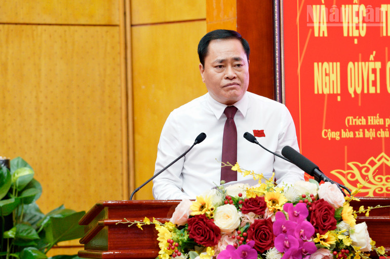 Đồng chí Hồ Tiến Thiệu, Phó Bí thư Tỉnh ủy, Chủ tịch Ủy ban nhân dân tỉnh Lạng Sơn. ndo_tr_dat2479.jpg