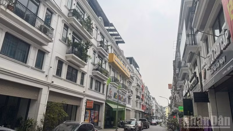 Một khu biệt thự liền kề phía đông Thủ đô. (Ảnh: HNV)