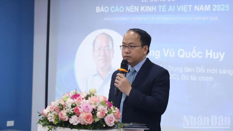 Giám đốc Trung tâm Đổi mới sáng tạo quốc gia Vũ Quốc Huy. (Ảnh: HNV) ndo_br_bcai2.jpg