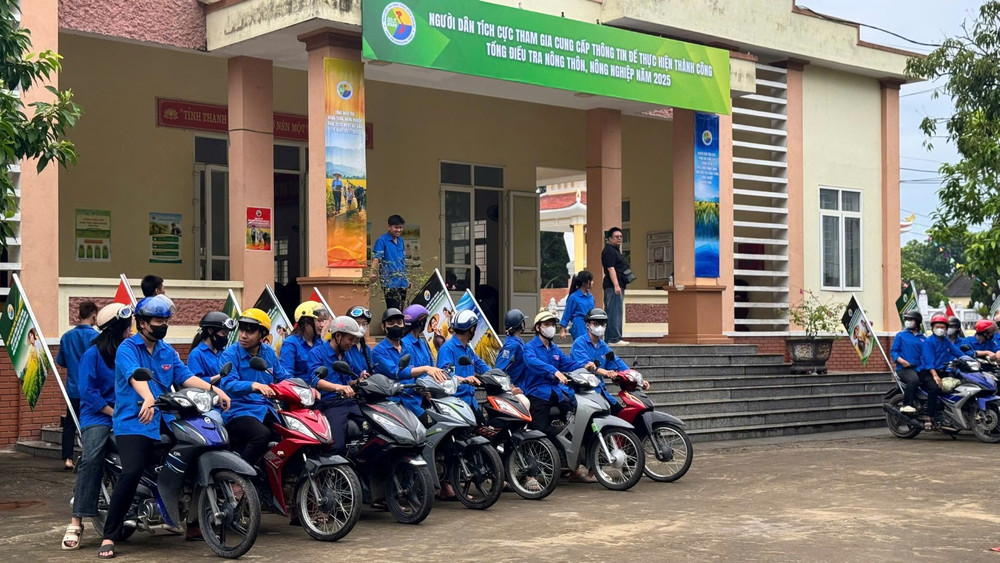 Ra quân Tổng điều tra tại trụ sở xã Thọ Phú, tỉnh Thanh Hóa ngày 1/7/2025. (Ảnh: HNV) tdt2.jpg