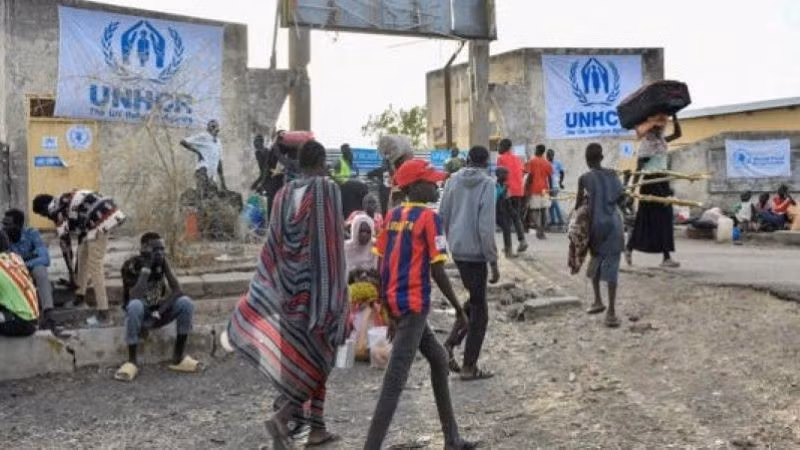 Đoàn xe chở hàng viện trợ nhân đạo tại Deir al-Balah, miền Trung Dải Gaza. (Ảnh: THX/TTXVN)