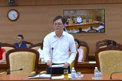 Ông Nguyễn Mạnh Cường, Phó Giám đốc Kho bạc Nhà nước phát biểu tại Hội nghị Hướng dẫn triển khai các công việc liên quan đến lĩnh vực tài chính, ngân sách khi tổ chức chính quyền địa phương hai cấp.