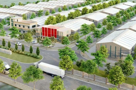 Phối cảnh Dự án Cụm công nghiệp Hồng Hà tại xã Ô Diên sắp khởi công xây dựng có tổng mức đầu tư khoảng 160 tỷ đồng.