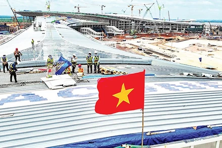 Thi công nhà ga hành khách sân bay Long Thành.