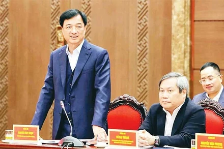 Bí thư Thành ủy Hà Nội Nguyễn Duy Ngọc phát biểu tại hội nghị xin ý kiến về xây dựng Quy hoạch tổng thể Thủ đô tầm nhìn 100 năm.