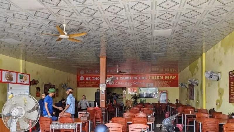 Quán bán bánh canh, nơi xảy ra sự việc.