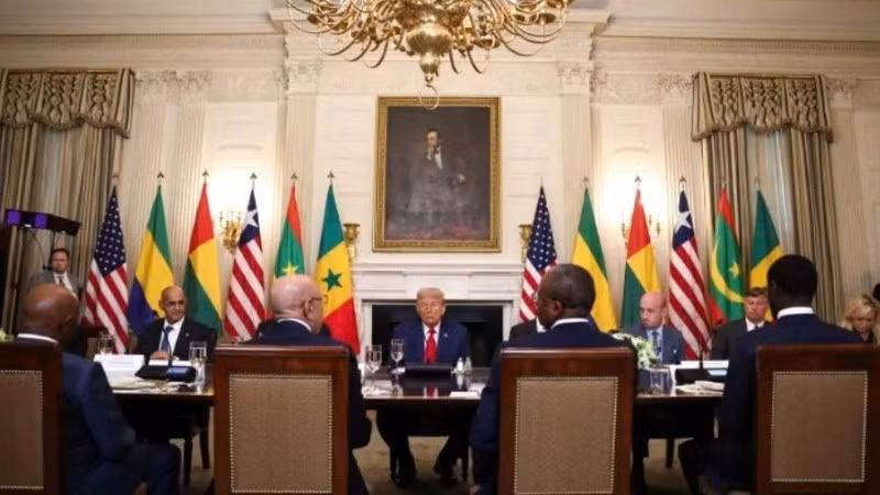 Cuộc gặp của Tổng thống Mỹ với lãnh đạo các nước châu Phi. (Ảnh LN24)