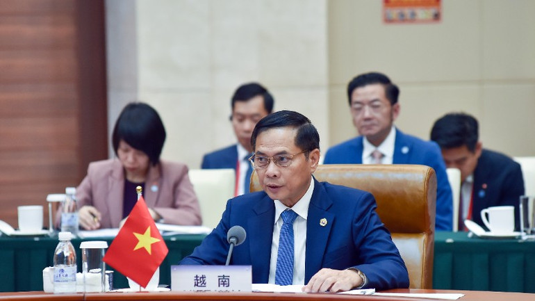 Phó Thủ tướng, Bộ trưởng Ngoại giao Bùi Thanh Sơn phát biểu tại hội nghị. (Ảnh: Bộ Ngoại giao) pttgbtng-du-hn-mlc-5948.jpg