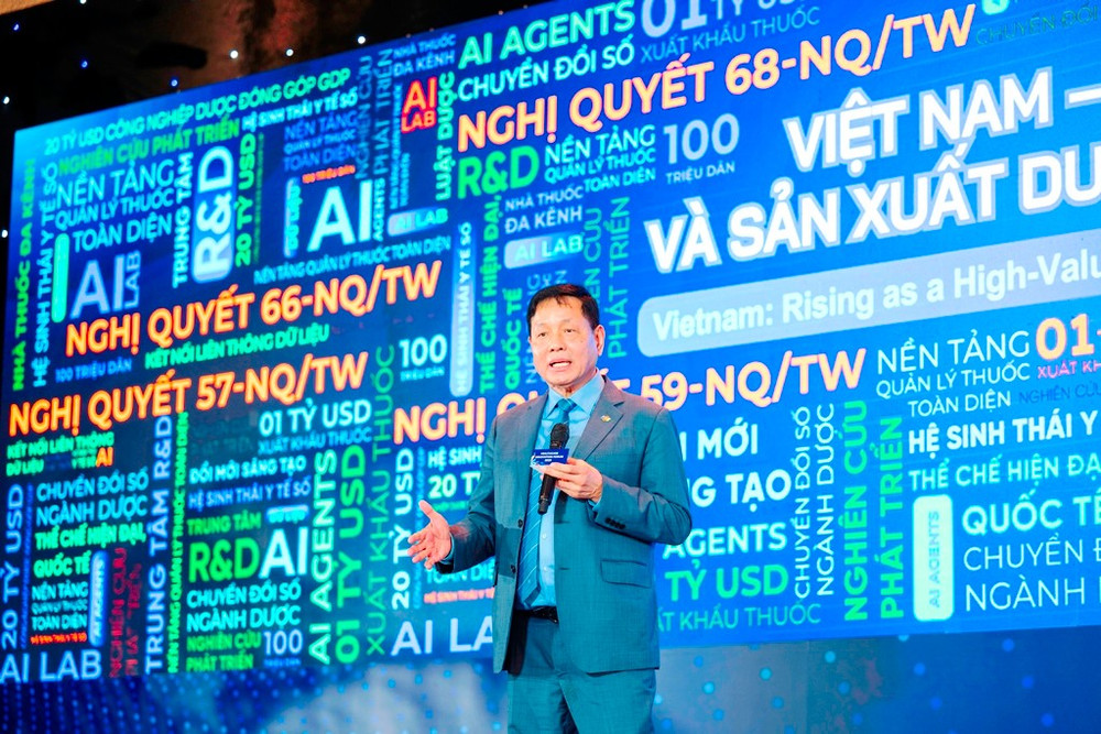 Ông Trương Gia Bình: "Tại sao chúng ta không có liên doanh sản xuất thuốc mới giữa các doanh nghiệp dược và doanh nghiệp công nghệ dựa trên công nghệ AI?" fpt-y-te-1.jpg