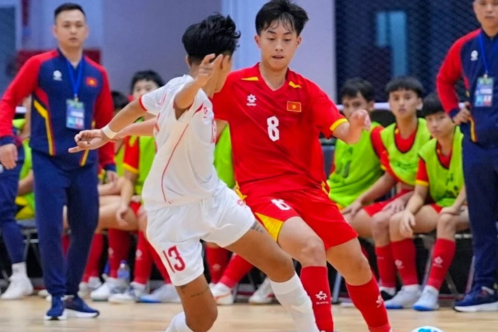Các cầu thủ trẻ của futsal Việt Nam thi đấu hiệu quả. (Ảnh: VFF)