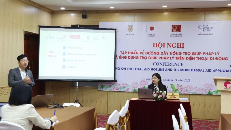 Hội nghị tập huấn về Đường dây nóng Trợ giúp pháp lý. (Ảnh: TL)